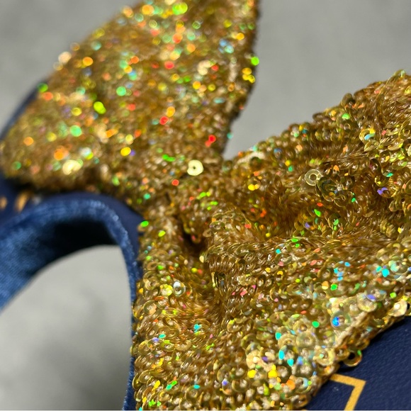 Walt Disney World 50th Anniversary Loungefly Blue Gold sequins Mickey ears EUC - Picture 9 of 9